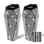 NBTEPEM 2 PCS Bling Car Trash Can with Lid, Bling Car Accessories Trash Bin, Leakproof Auto Garbage Can with 60 Trash Bags, Multipurpose Organizers and Storage for Home, Office (Silver Diamond)