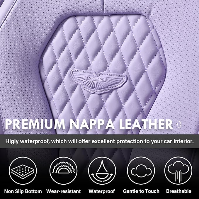 Coverado Seat Covers, Car Seat Covers Front Seats, Purple Car Seat Cover, Luxury Car Seat Covers, Seat Cushion, Front Car Sea