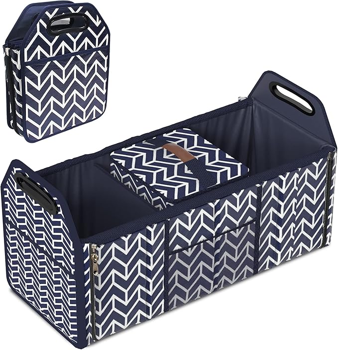 Orionstar Trunk Organizer, Foldable Car Storage Bag Portable Insulation Cooler Bag Collapsible Vehicle Organizer Divider Stor