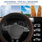 Skechers Steering Wheel Cover, Memory Foam Car Steering Wheel Cover,14.5-15inch Anti-Slip Safety Comfortable Desgin, Universa