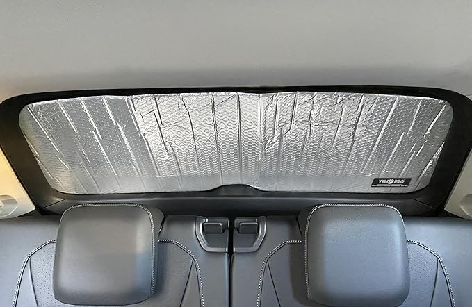 YelloPro Rear Tailgate Window Sunshade Custom Fit for 2004 2005 2006 2007 2008 2009 2010 Toyota Sienna Minivan, UV Reflector Sun Protection Accessories