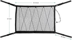 Kaskawise Car Ceiling Cargo Net, 31"x21" Adjustable Double-Layer Mesh SUV Roof Organizer, Van Life Accessories for Long Trip, Car Camping Essentials, Road Trip Must-Haves for Overhead Storage