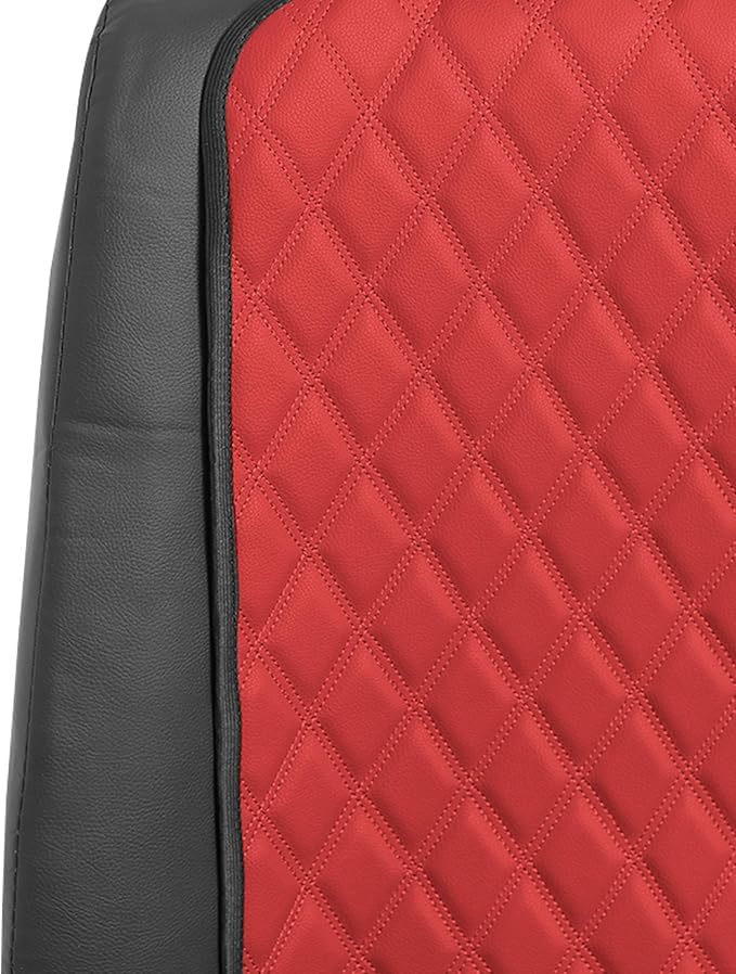 FH Group Car Seat Cushion – Faux Leather Single Front Seat Cover with Front Pockets, Airbag Compatible, Universal Fit Car Sea