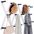 WEBI Accordion Wall Hanger,Expandable Wooden Hat Rack for Wall Mounted Coat Rack,Accordion Hat Hooks Holder for Baseball Caps