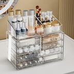 ZHIAI Stackable Storage Drawers, Acrylic Bathroom Counter Organizer Clear Makeup Organizers for Vanity, Kitchen Cabinets, Bat