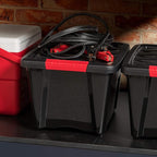 IRIS USA 19 QT Plastic Storage Box with Lid and Latches - 6 Pack - BPA-Free, Garage Organizing Solution, Durable Nestable Sta
