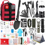 Survival Kit, Gifts for Men Women Teen Boys, 252 pcs Survival Gear and Equipment Mini First Aid Kit for Car Home, Emergency K