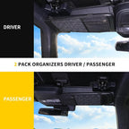 Tactical Sun Visor Organizer Visor Storage Compatible with 2021 2022 2023 2024 2025 2026 Ford Bronco 2/4 Door Accessories Car Sun Visor Sunglasses Holder Webbing Molle Panel, Driver+Passenger