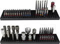 FREE ZONE Bit Organizer Set (Black) – 158-Hole Bit Storage – 1/4" Hex Bits & Drive Bits Adapter Storage – Toolbox Storage (To