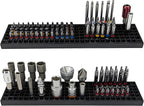 FREE ZONE Bit Organizer Set (Black) – 158-Hole Bit Storage – 1/4" Hex Bits & Drive Bits Adapter Storage – Toolbox Storage (To
