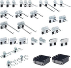 Triton Products LH3-KIT LocHook 30-Piece Zinc Plated Steel Hook and Bin Assortment for LocBoard