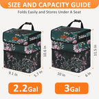 Car Trash Can for Car Cute, Bag Bin Hanging Waterproof Automotive Garbage Cans Leak Proof Vehicle Trash Can Navy Floral