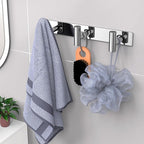 VAEHOLD Hat and Coat Wall Mount Rack - Hooks for Robes, Bags, Keys, and Towels - Bathroom Towel Hanger Organizer (Polished Ch