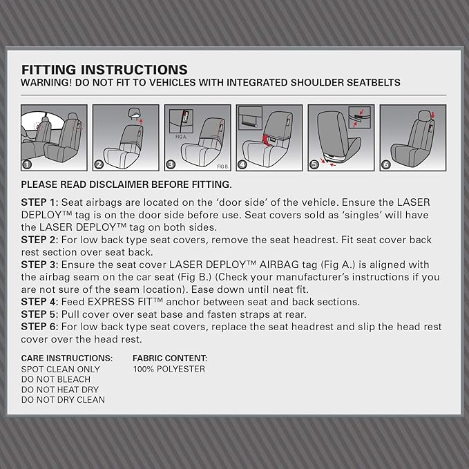Dickies 3003324LD, Trader Black Water Resistant Seat Cover