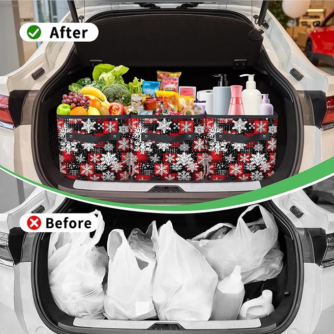 Reusable Grocery Bags Heavy Duty Shopping Bags Foldable Large Tote Bags with Long Handles & Hard Bottom