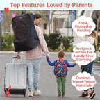 J.L. Childress Padded Backpack Car Seat Bag - Car Seat Travel Bag for Airplane, Cover Fits Most Baby & Infant Carriers & Boos