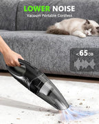 Handheld Vacuum Cordless, Rechargeable Car Vacuum Cleaner with Multiple Attachments, Portable Hand Held Vacuum Suction Power,