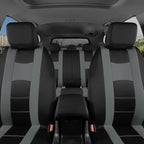 BDK carXS Seat Covers for Cars, Light Gray Two-Tone Car Seat Covers with Matching Back Seat Cover, Made to Fit Most Auto Truc