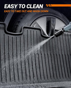 SEALIGHT Tesla Model Y Floor Mats 5 Seat 2021-2024, All Weather Custom Fit Floor Liners, 1st & 2nd Row Full Coverage, 3D Scanning Design, Non-Slip TPE Material, Waterproof & Stain-Resistant