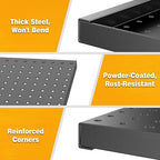 Pegboard Smith Metal Pegboard Panels 12" x 24", 4 Pack Black Wall Mounted Tool Organizer Boards, Heavy Duty Tool Storage Peg 