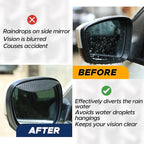 EcoNour Blind Spot Car Mirror (2 Pack) | Wide Angle for 3x Larger View | Universal Car Rear View Mirror with Rain Guard | Side Blind Spot with Adjustable Stick for Cars, SUVs, and Trucks