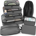 Shacke Packing Cubes for Travel 8 Set - Premium Luggage Organizer Bags - Versatile Travel Organizer for Women and Men - Optim