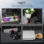 LASFIT Floor Mats & Cargo Mat for Jeep Wrangler JK 2014-2018 Unlimited 4-Door (NOT for JL or 2-Door) All Weather TPE Custom Fit Car Mats Floor Liners Cargo Liner Cargo Mat Black