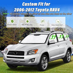 KMF Sun Shade Custom Fit for Toyota RAV4 2006-2012 Accessories, Full Car Window Covers Sunshade for Windshield Side Rear, UV Block and Blackout Privacy for Car Camping 8pcs