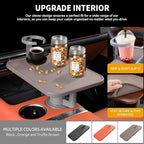 Car Tray & Car Desk for Laptop, 360° Rotating Wood Cup Holder Table,Aluminum Cantilever Laptop Mount for Vehicle,Steering Wheel Tray,Fits for Tesla Model Y/3/S,Camry Forester F150 Tundra&Most Vehicles