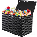 Toy Chest Box Storage Bins for Boys Girls, Kids Large Collapsible Sturdy Container Organizer with Fabric Flip-Top Lid & Handl
