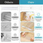 Vtopmart 8 Pack Drawer Dividers for Clothes, 4" High 10.2"-16.5" Adjustable Expandable Dresser Drawer Organizer, Clear Plasti