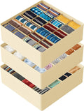 SpaceAid Sock Drawer Organizer Divider 3 Pack, 64 Cell Dresser Closet Nursery Underwear Organizers Storage Bins for Organizin