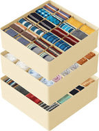 SpaceAid Sock Drawer Organizer Divider 3 Pack, 64 Cell Dresser Closet Nursery Underwear Organizers Storage Bins for Organizin