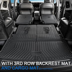 Kick Mats for 2021-2025 2026 Jeep Grand Cherokee L w/Captain Chairs (Only for 6-Seater 2nd Row), All Weather TPE SeatBack Protector Accessories (L | 2nd Row Backrest Mats)