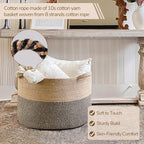 INDRESSME Extra Large Woven Baskets for Storage, 21.7 x 13.8 Blanket Basket Living Room Wicker Storage Basket for Organizing 