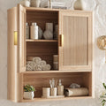 INNOD Bathroom Wall Storage Cabinet, Medicine Cabinet with Adjustable Wood Shelf & Doors, Over the Toilet Storage Cabinet for