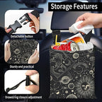 Car Trash Bag Large Hanging Can for Back of Seat, Cute Waterproof Car Garbage Bag for Vehicle, Travelling, Outdoor Luxury Golden Universe
