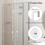 SWTYMIKI Over The Door Towel Rack - 9 Tier Towel Racks for Bathroom Wall Mounted, Towel Holder with Shelf, Hanging Rolled Tow