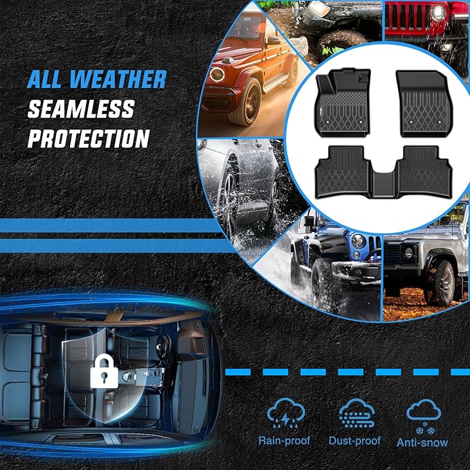 Nilight TPE Floor Mats for Buick Envision 2021 2022 2023 2024 2025 2026 All Weather Custom Fit Heavy Duty Floor Liners