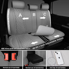 CAR PASS Gray Leather Bling Car Seat Covers Full Set, Luxury Microfiber Nappa PU Cushioned, Waterproof Anti-Slip Universal Fi
