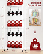 Sakugi Clothes Rack - 33.0" x 12.2" x 79.5" Clothing Rack with Shelves & Wheels, Multi-Functional Wardrobe Closet with Hooks,