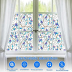 SOMWISE Frosted Glass Window Film, Heat Insulation, UV Block, Anti-Glare, One Way Privacy Tint, Static Cling for Home Bathroom Door, Renter Friendly, Day & Night Privacy
