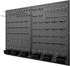 Pegboard kit with Accessories,Includes 2 Pack 16" X 24" Steel Peg Board and 120 PCS Varied Pegboard Accessories,can be Used f