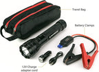 Scosche PBJF400 Portable Car Battery Jump Starter, 400A Battery Booster, 12V Battery Jumper Cables Kit for Car (3.5L Gasoline/2.0L Diesel Engines) Portable Power Bank with 1000 Lumen LED Flashight