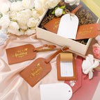 Amylove Bulk Luggage Tags Wedding Favors Adventure Begins Luggage Tags for Guests Travel Tag for Suitcase Bridal Gift 24 Pack