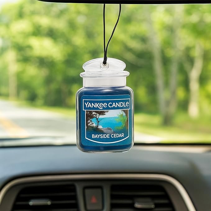 Yankee Candle Car Jar Ultimate, Bayside Cedar, 0.96 OZ (Pack of 12)