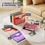 ThinkTex Plastic Expanding File Folder, Transparent Envelopes with Snap Closure, No Dividers, Large Capacity, Document Organi