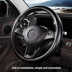 Carbon Fiber Steering Wheel Cover, Thin Steering Wheel Cover Protector Universal Car Steering Wheel Accessories, Matte Black