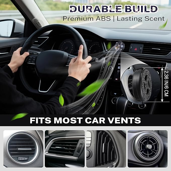 Car Fragrance Holder Compatible with Bath & Body Works Refills (Not Included), Air Freshener Vent Clip or Visor Clip, Refilla