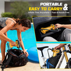 Cordless Tire Inflator Air Compressor Compatible with Dewalt 20V Battery (Tool Only), 150 PSI Portable Car Air Pump with Digital Pressure Gauge, Automatic Shut Off, LED Light